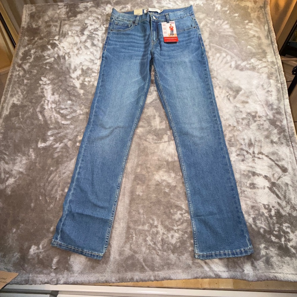 Levis 511 Slim Performance Jeans Kids 20 Slim Blue NEW Stretch Moisture Wicking